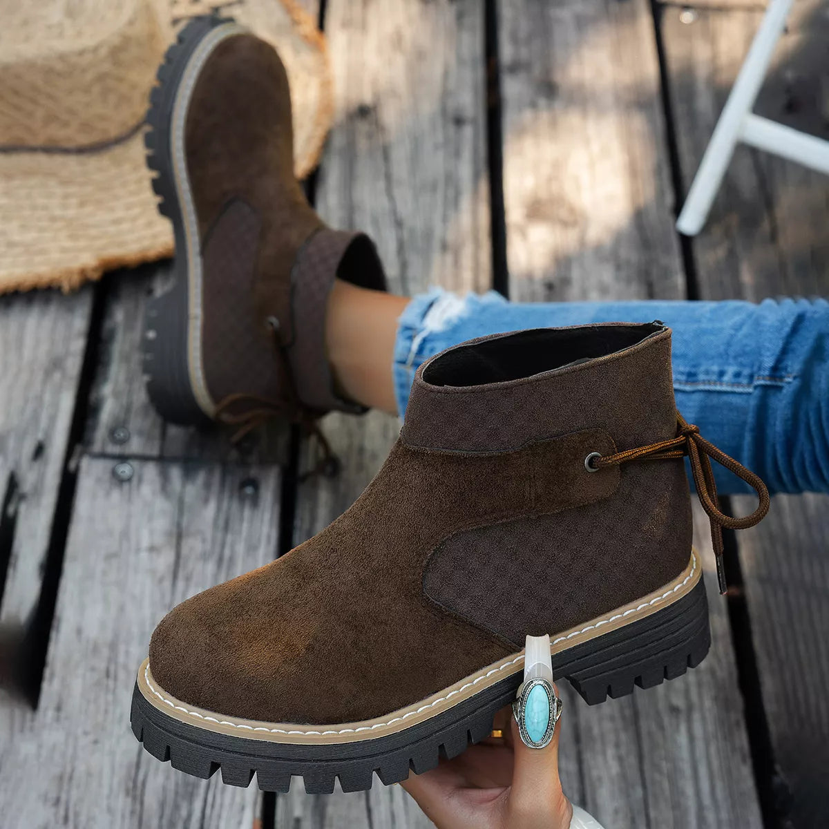 Block Heel Ankle Boots - Lilixa.store