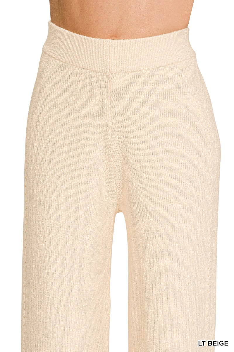Zenana Viscose Sweater Pants, view 3