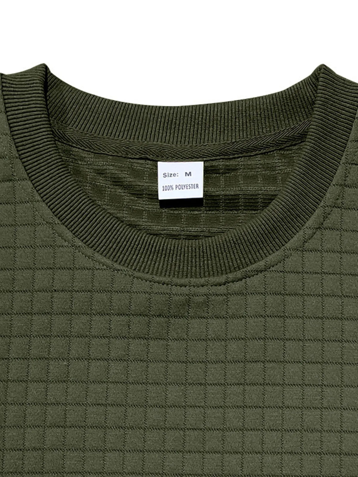 Men's Full Size Textured Round Neck Top and Shorts Set Plus SIze, view 4