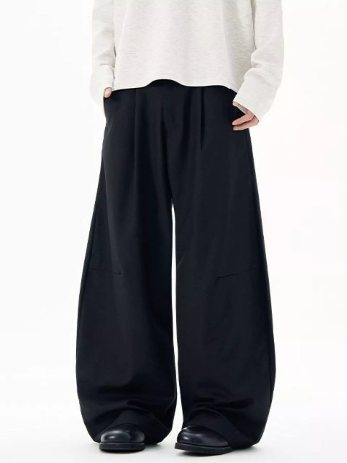 Men's Wide Leg Pants in Black