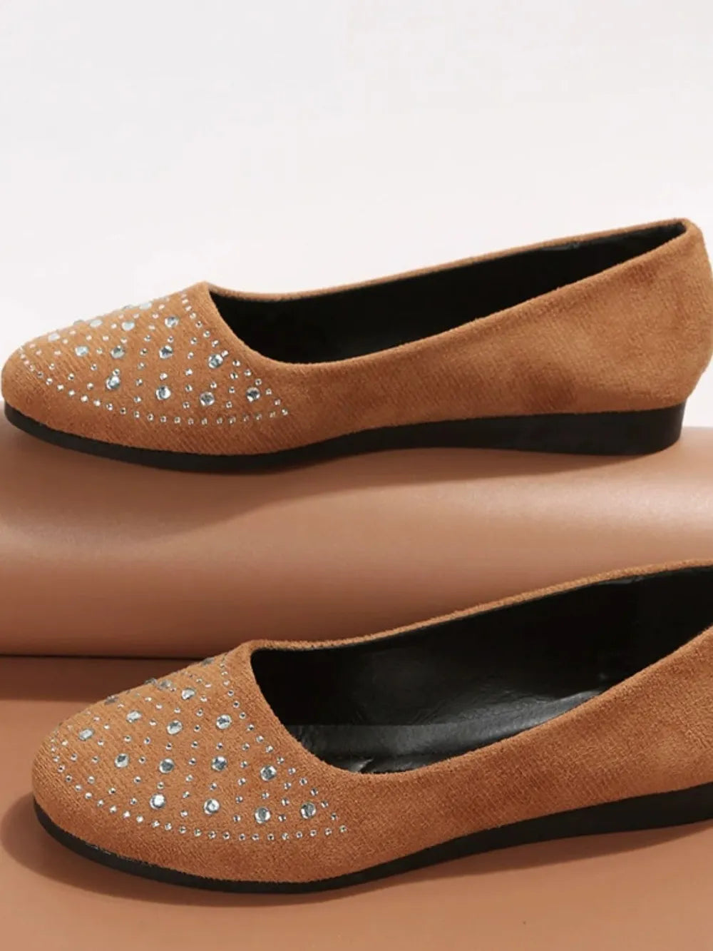 Rhinestone Flat Slip-Ons, view 2