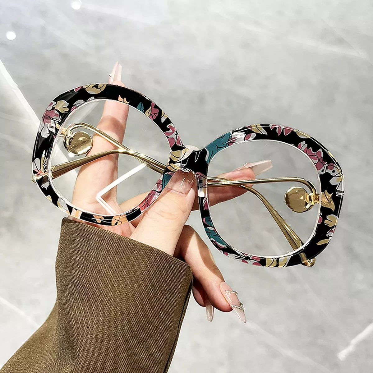 Oversized Round Frame Sunglasses - Lilixa.store