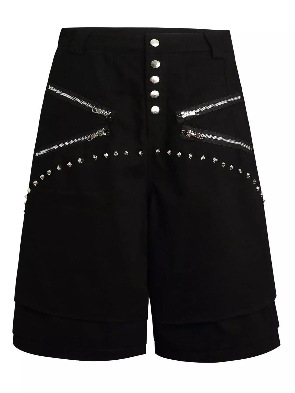 Men's Zipper Detail Wide Leg Capris