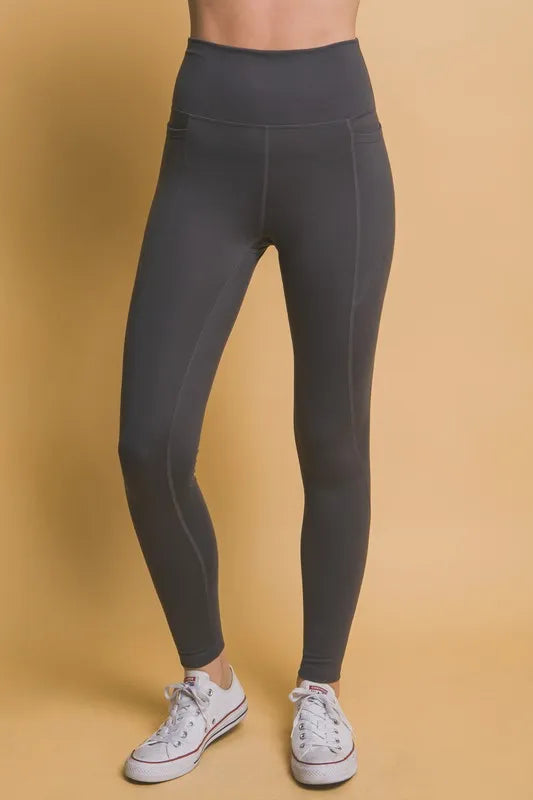 Love Tree High Waist Leggings with Side Pockets - Lilixa.store