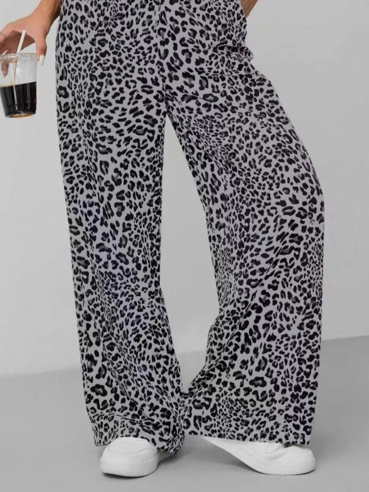 Leopard Print Wide Leg Pants - Lilixa.store
