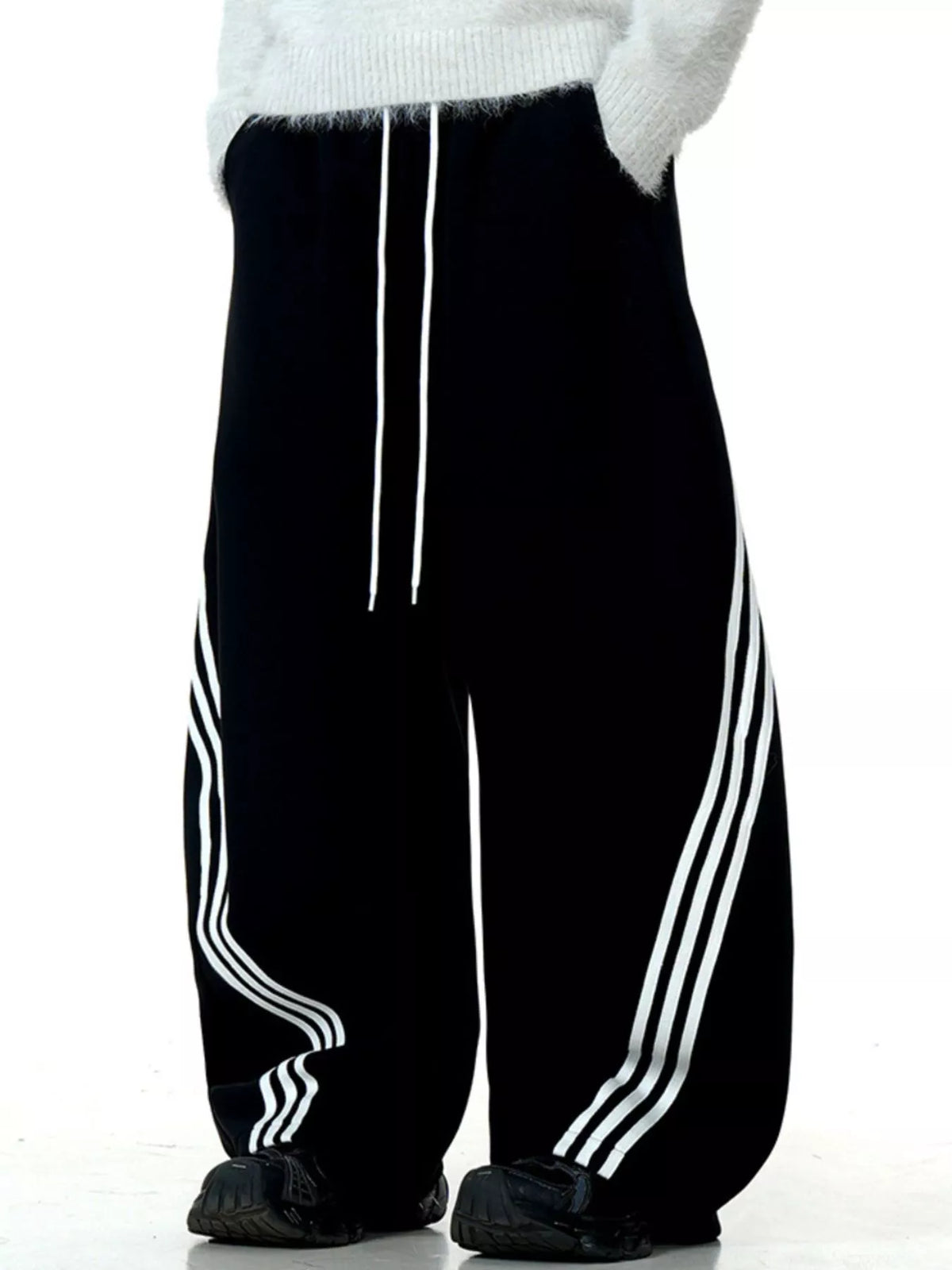 Men's Wide-Leg Striped Pants, view 3