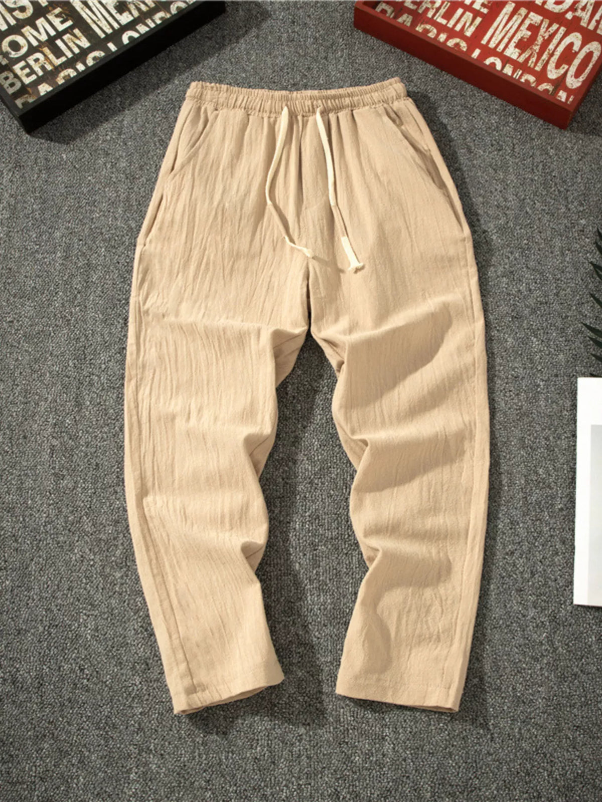 Men's Plus Size Drawstring Loose Fit Pants
