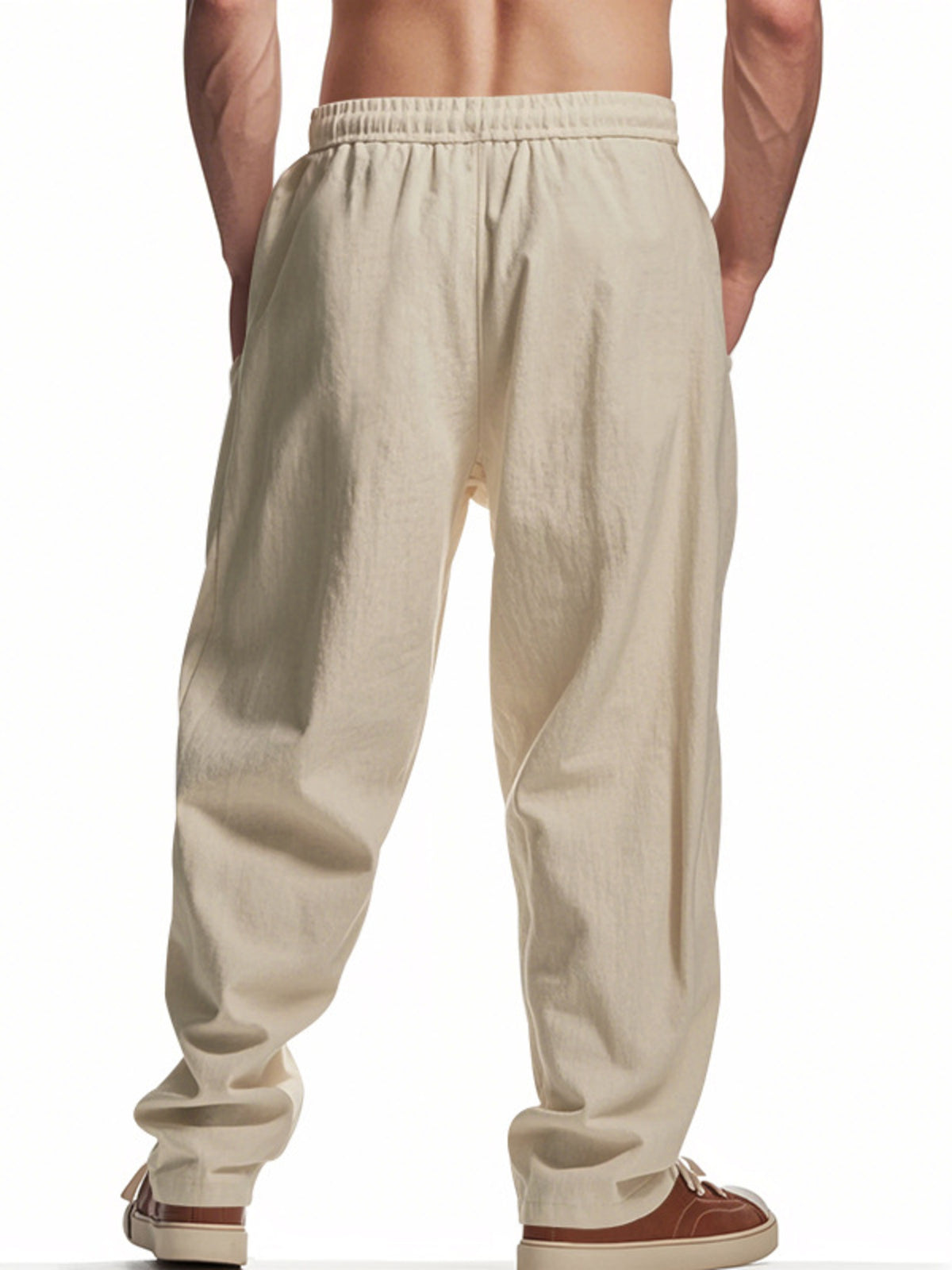 Men's Full Size Drawstring Letter Casual Pants Plus Size, view 8