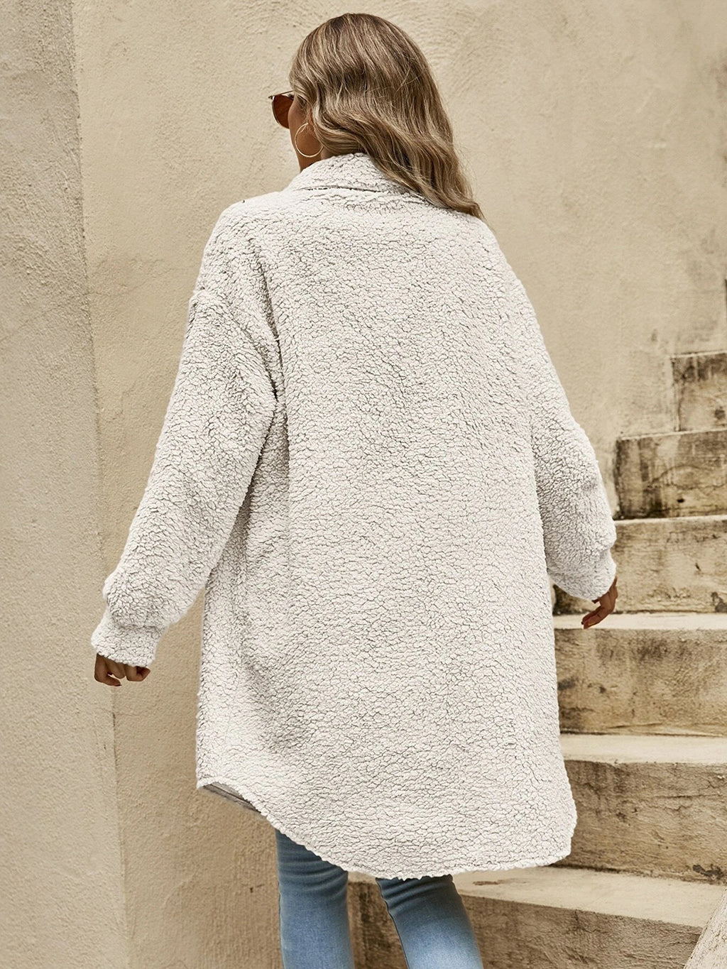 Collared Button Down Coat - Lilixa.store