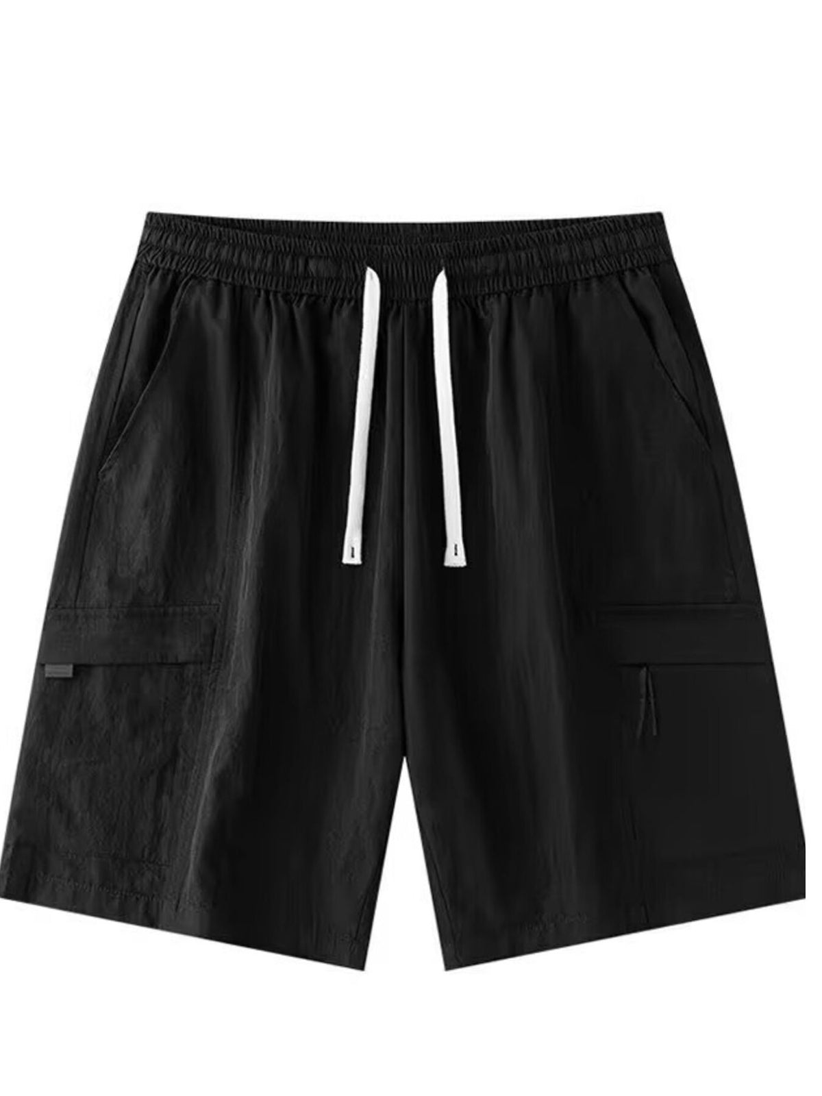 Men's Plus Size Drawstring Relaxed Fit Cargo Shorts, view 3