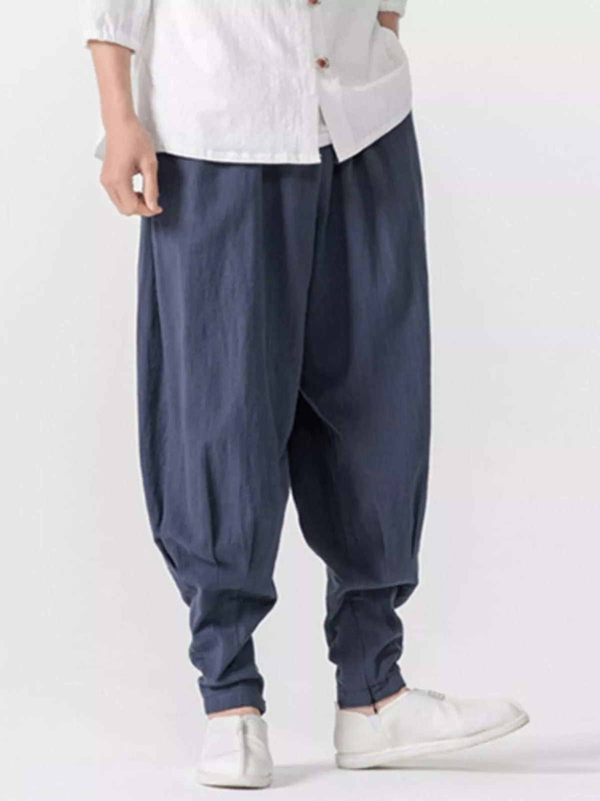 Men's Plus Size Loose Fit Harem Pants, view 7