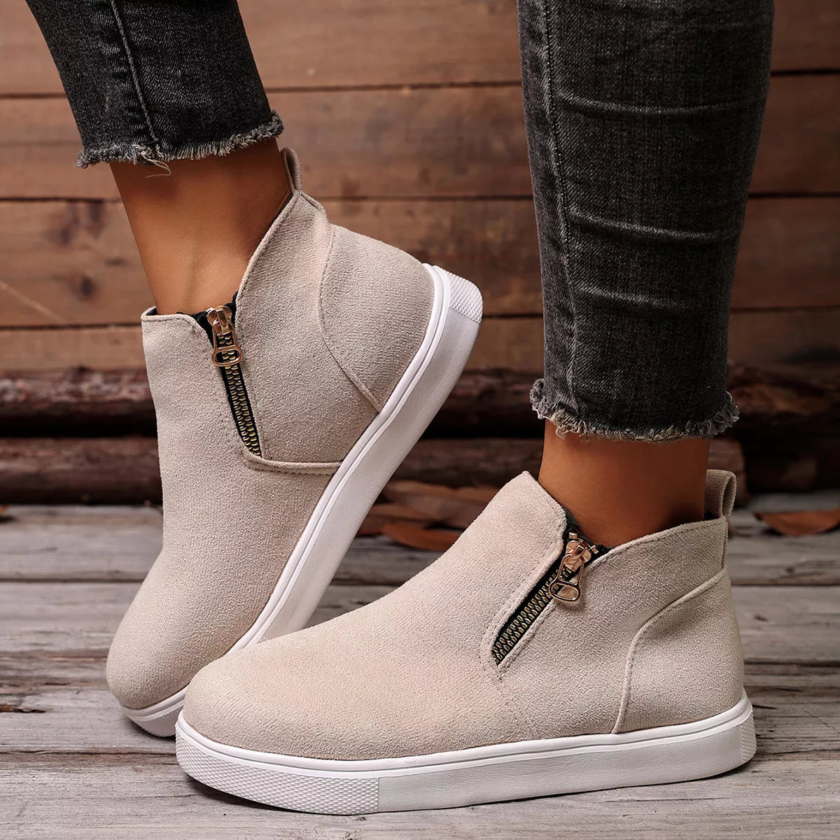 Round Toe Ankle Boots - Lilixa.store