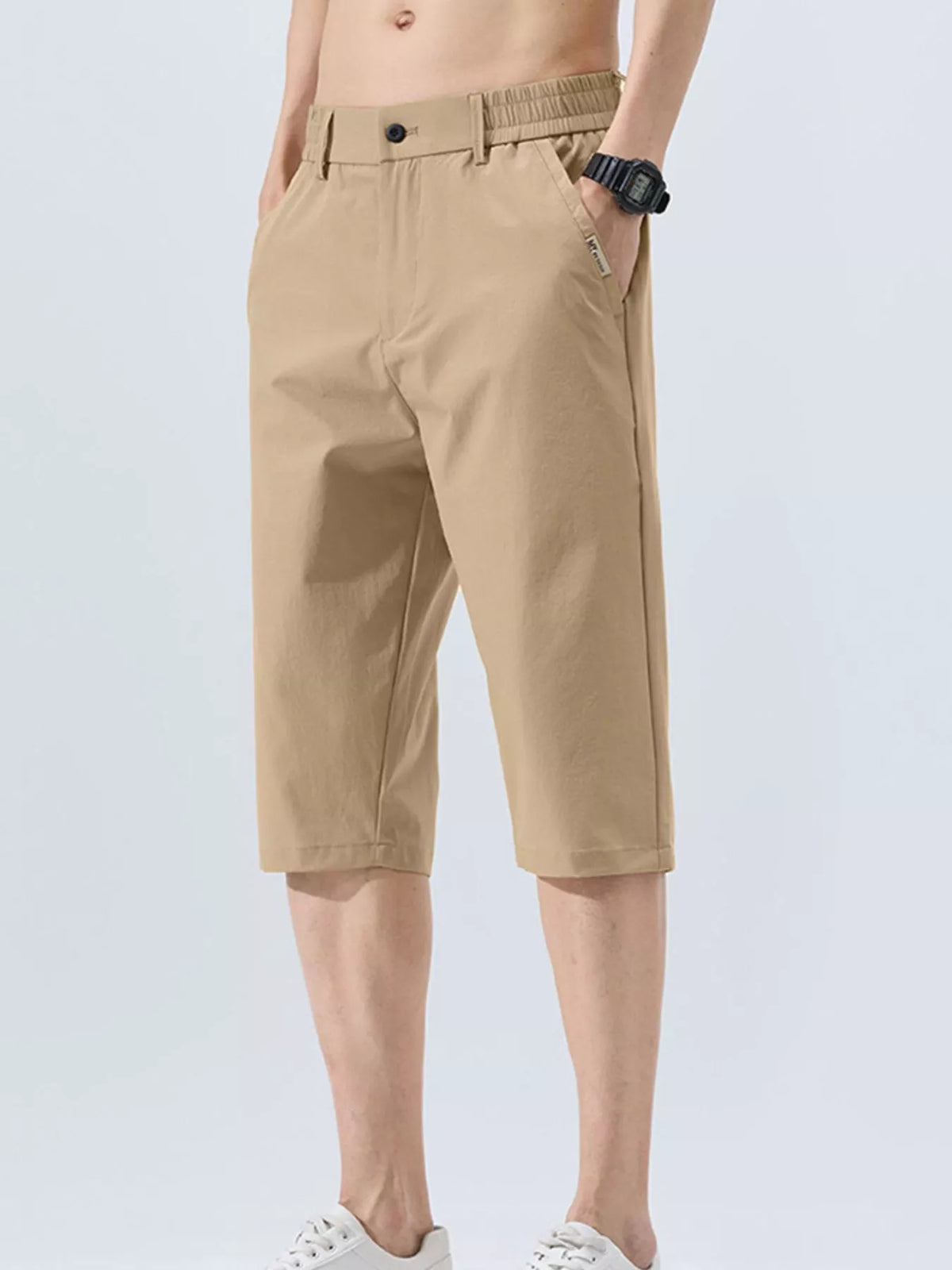 Men's Plus Size Loose Fit Shorts in Khaki