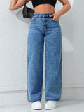 High-Waisted Wide-Leg Jeans - Lilixa.store