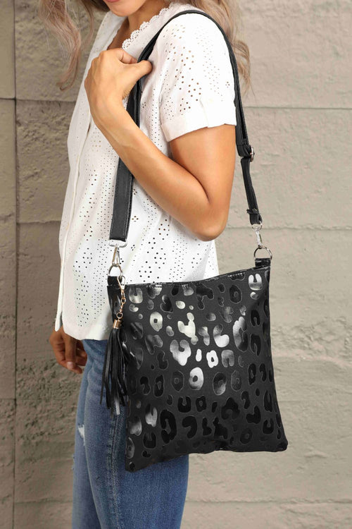 Adored PU Leather Shoulder Bag with Tassel - Lilixa.store