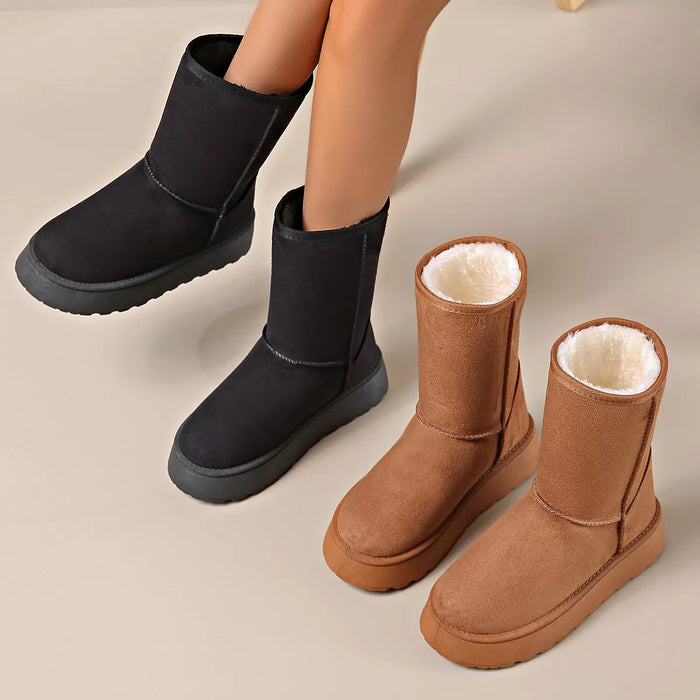 Round Toe Platform Boots