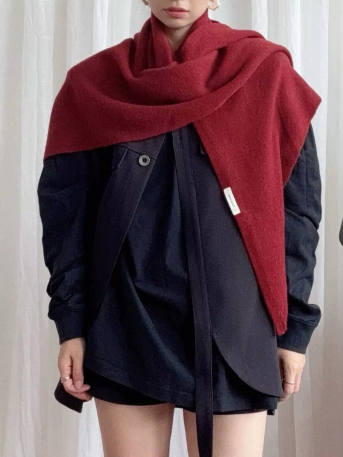 100% Wool Knit Scarf Shawl - Lilixa.store
