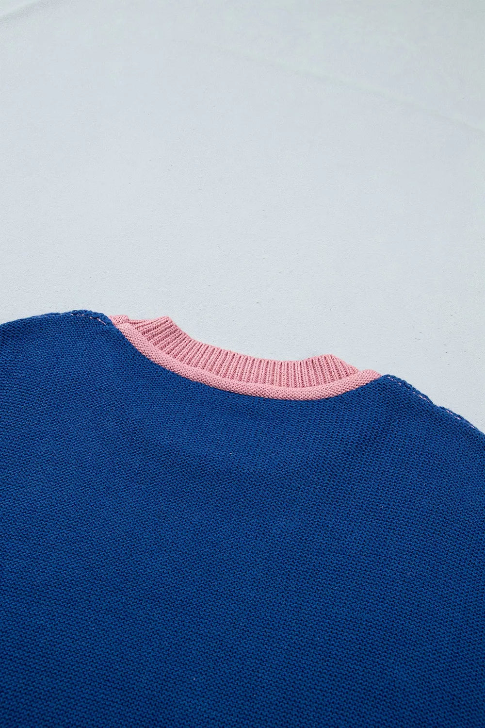 Multicolour Western Colorblock Patchwork Striped Long Sleeve Sweater