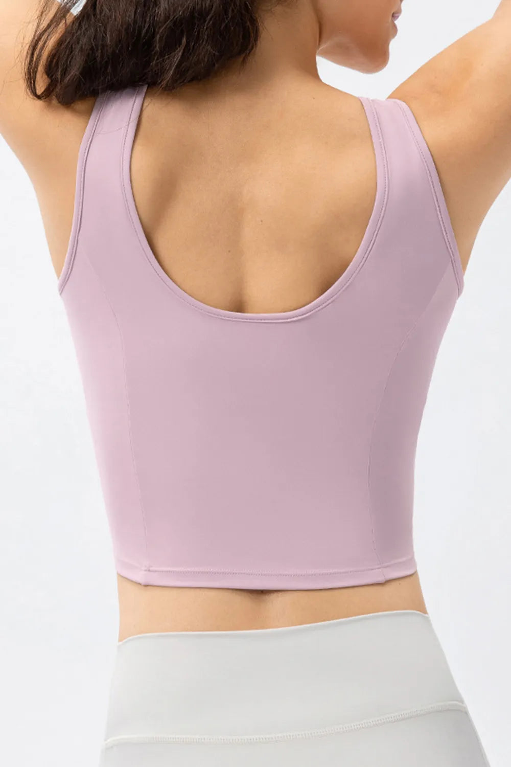 Round Neck Wide Strap Active Tank - Lilixa.store