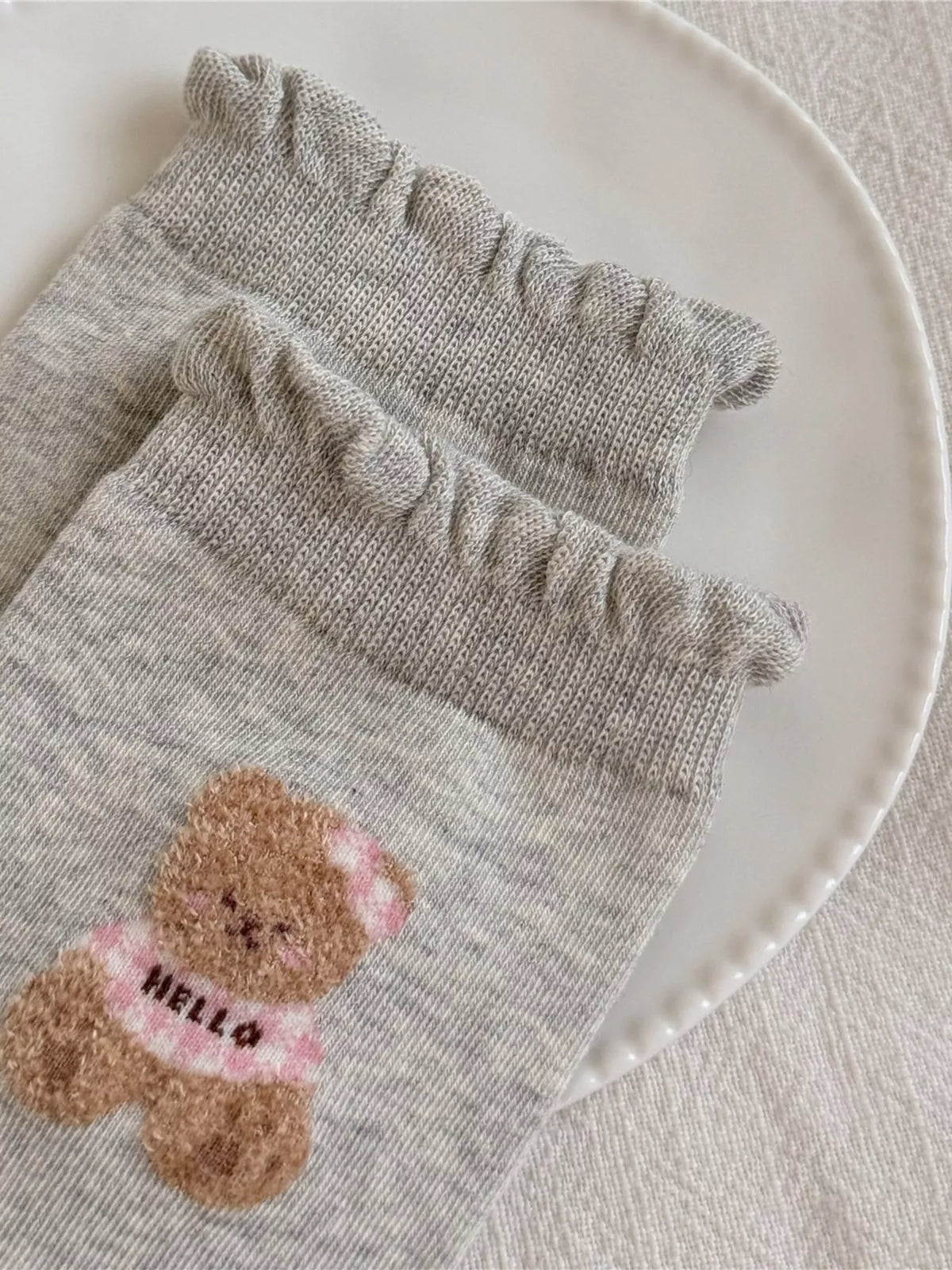 Bear Cotton Crew Socks - Lilixa.store