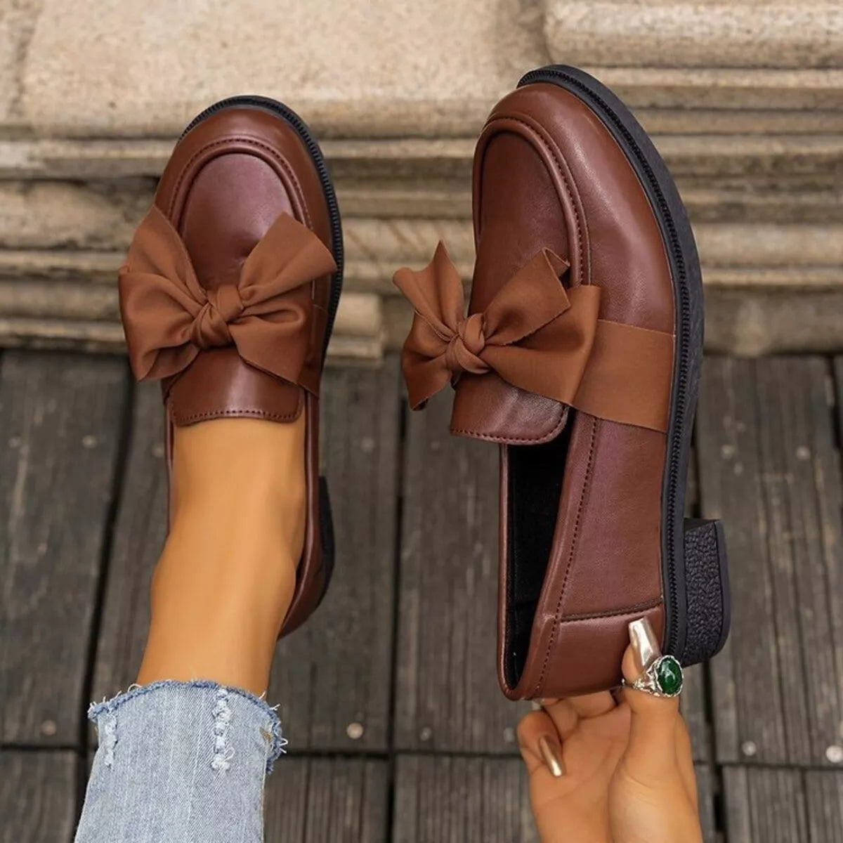 Round Toe Flats Loafers - Lilixa.store