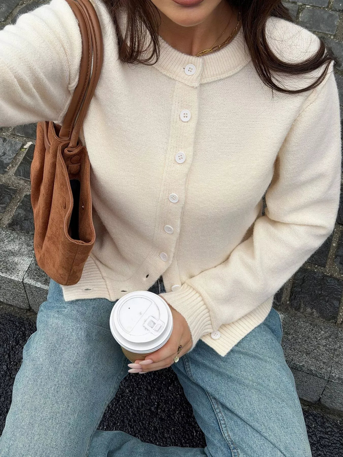 Button-Down Knit Cardigan - Lilixa.store