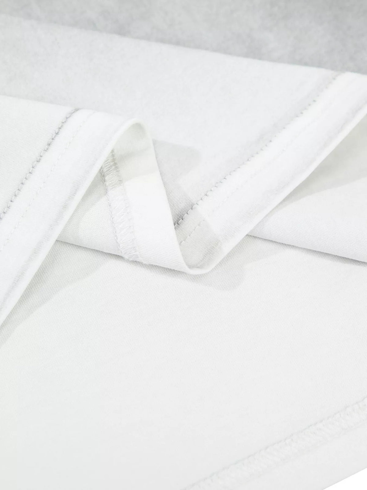 Men's Washed Round Neck Short Sleeve T-Shirt in White Gray, view 10