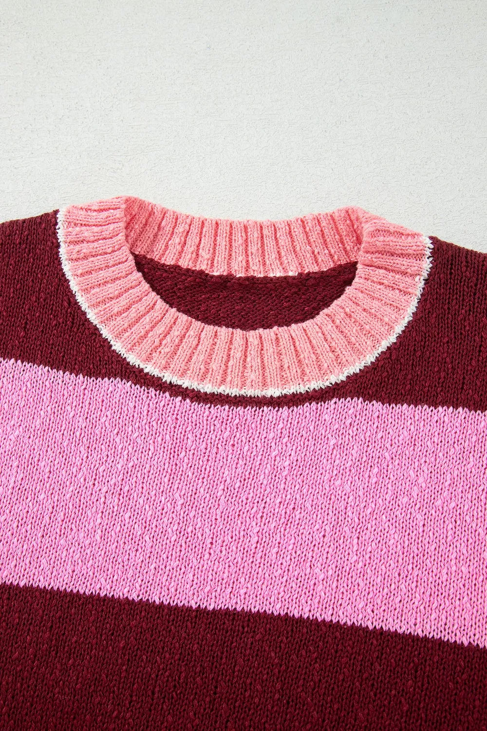 Striped Drop Shoulder Long Sleeve Pullover Regular Fit Knit Sweater - Lilixa.store