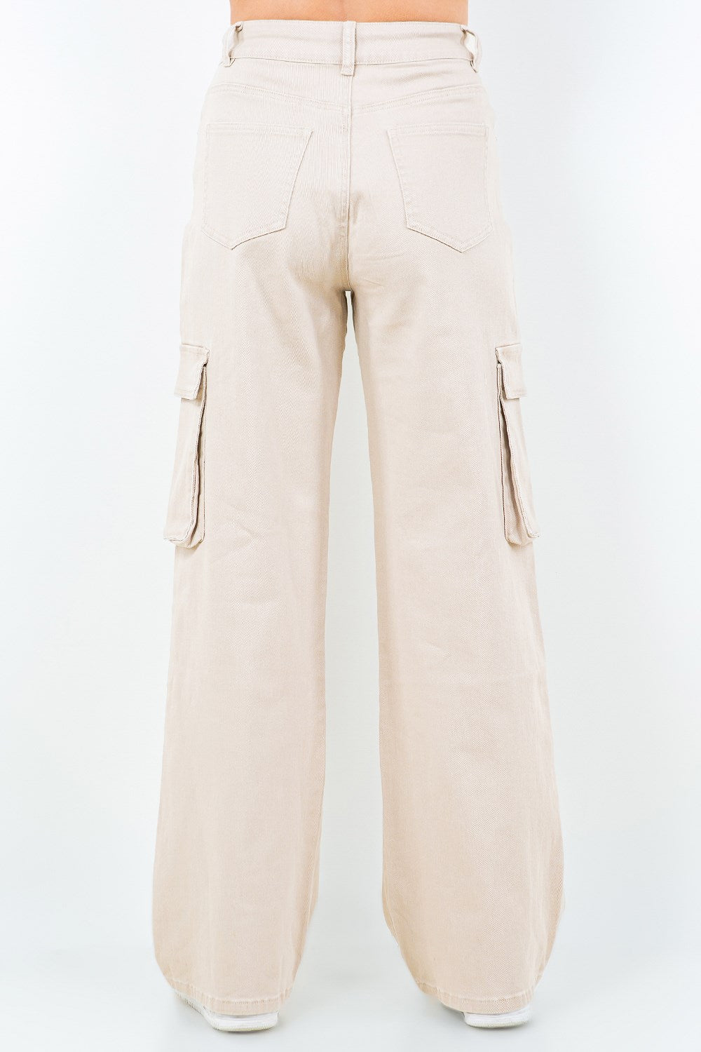 American Bazi Full Size Drawstring Wide Leg Cargo Pants Plus Size - Lilixa.store
