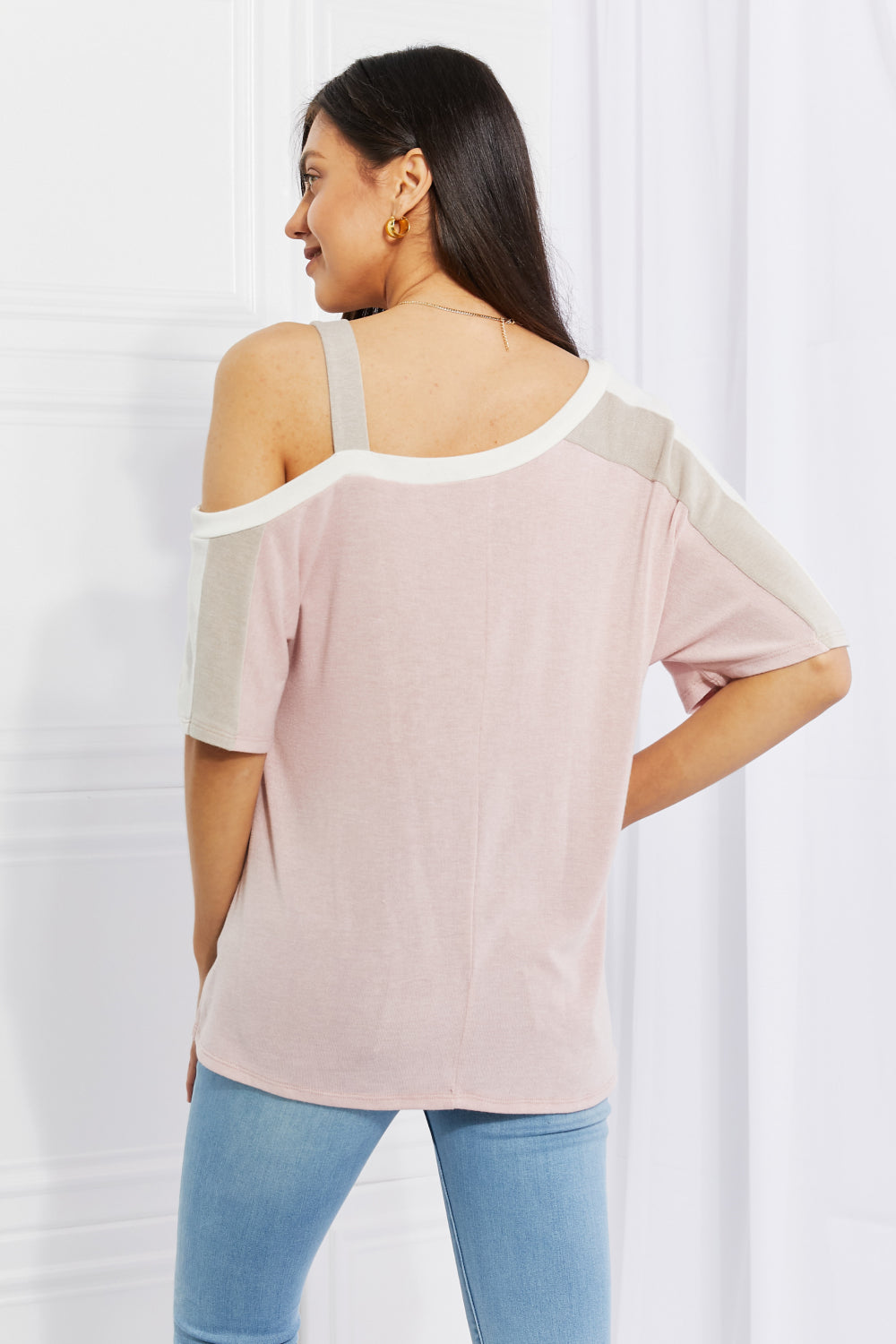 Andree by Unit Full Size Something Simple Cold Shoulder Tee - Lilixa.store