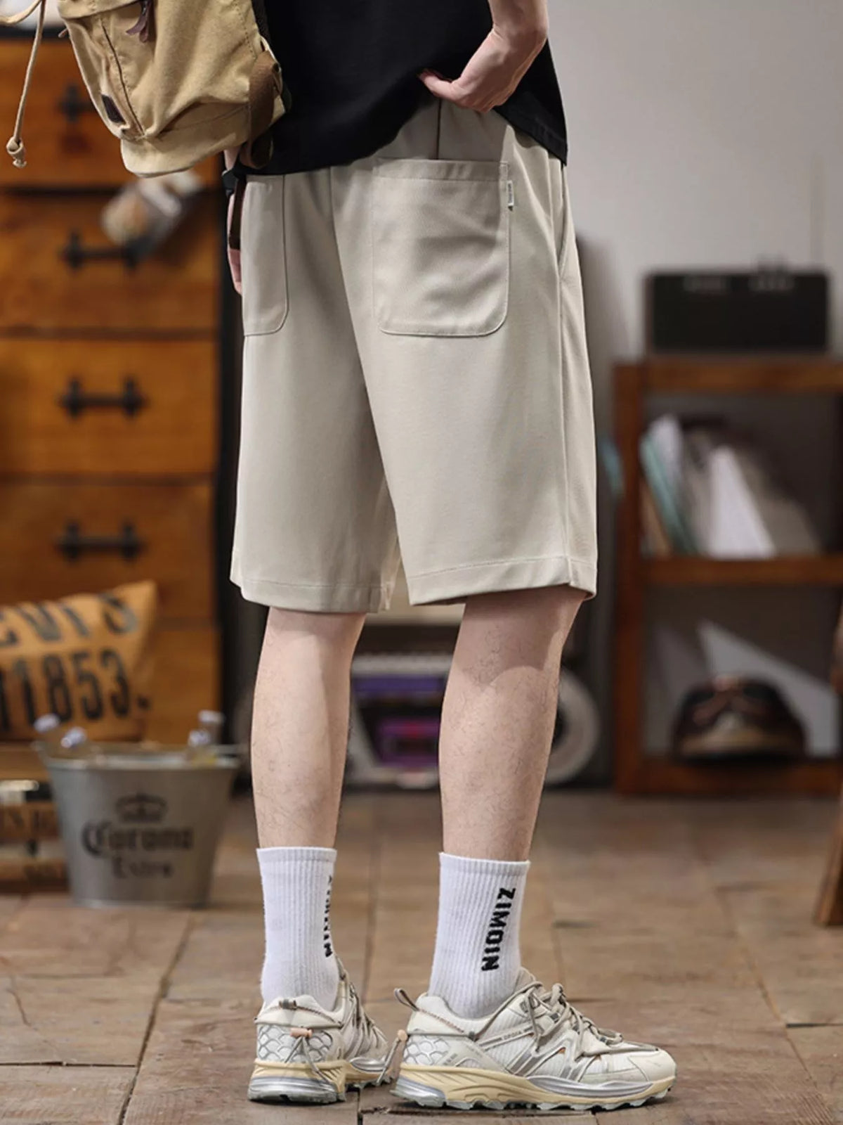 Men's Plus Size Casual Loose-Fit Drawstring Shorts, view 2