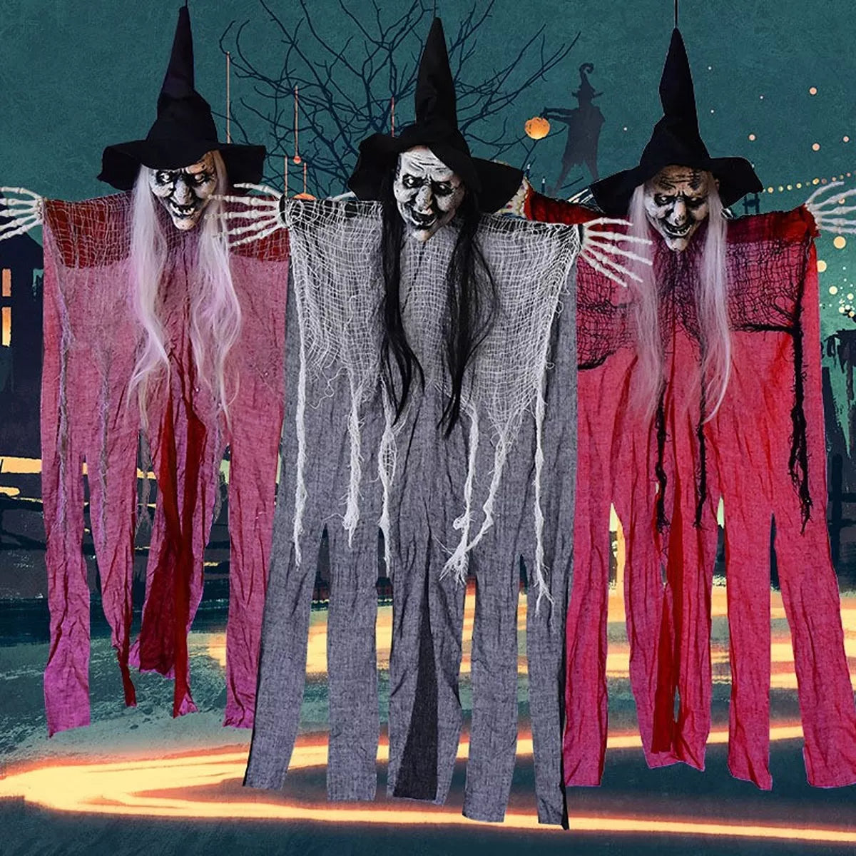 Halloween Spooky Hanging Witch Set - Lilixa.store