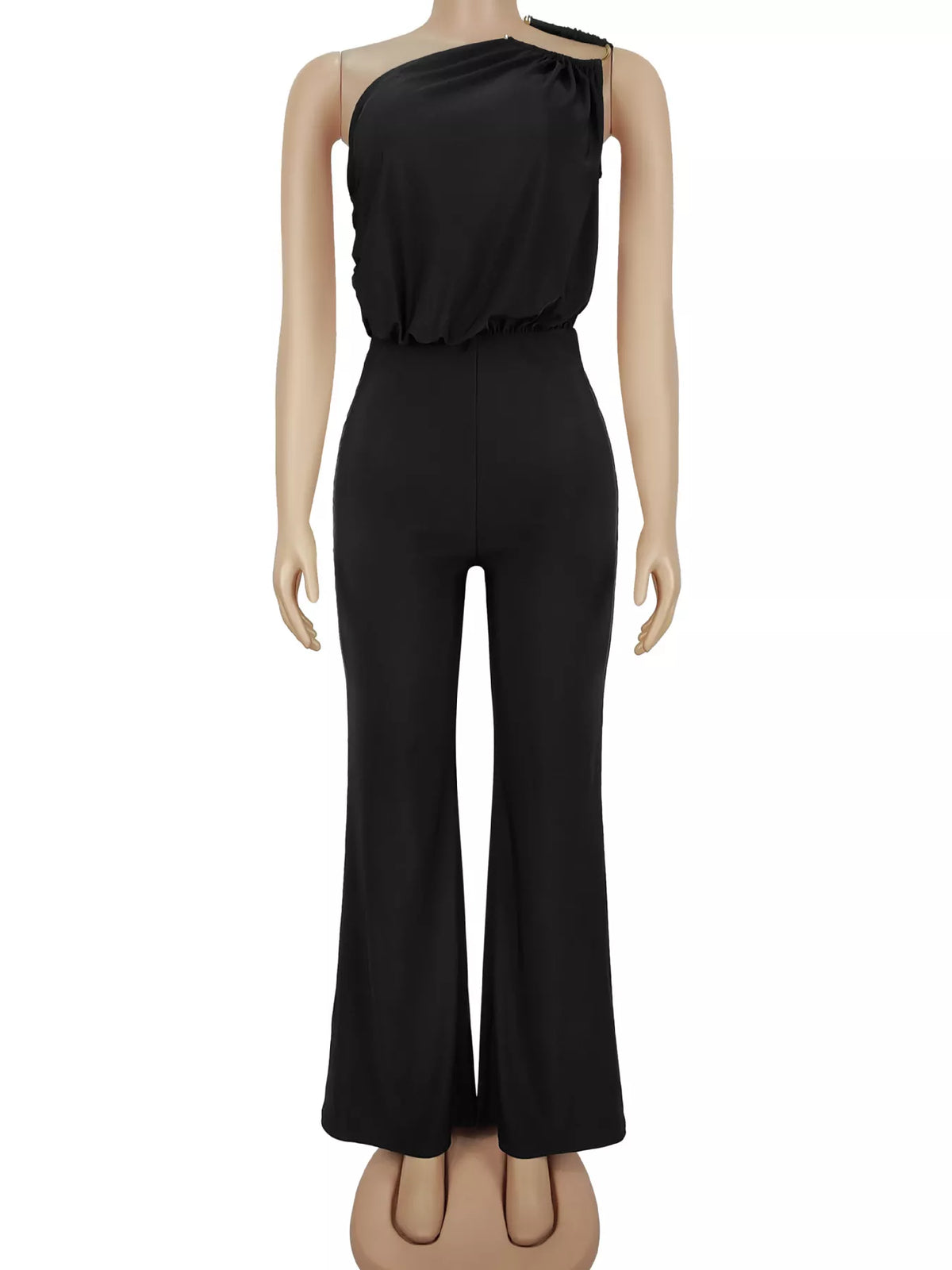 One-Shoulder Wide-Leg Jumpsuit, view 3