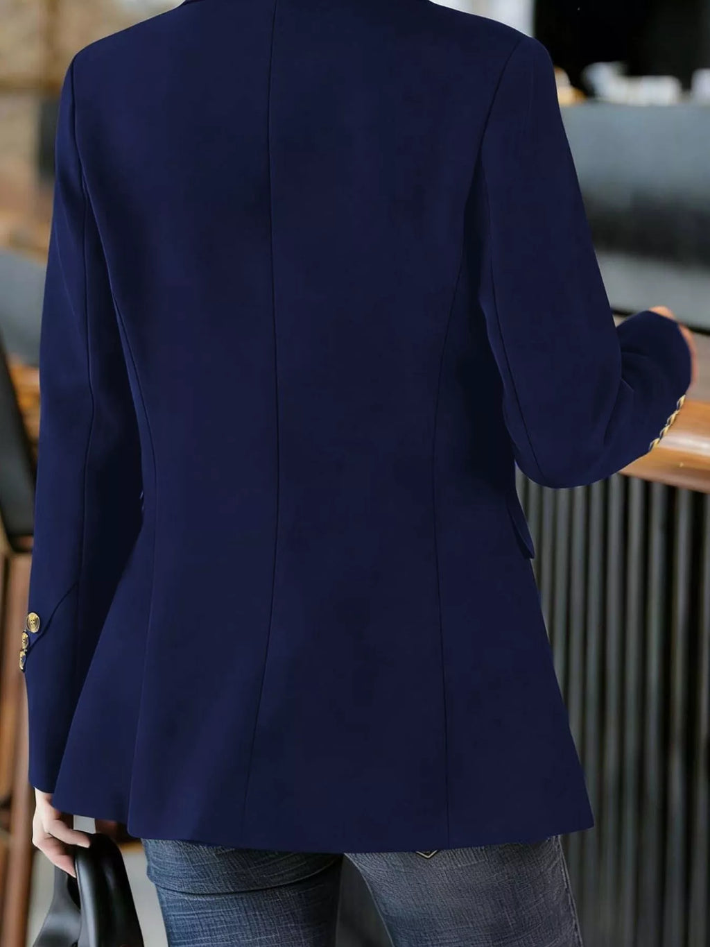 Full Size One Button Lapel Collar Blazer Plus Size - Lilixa.store