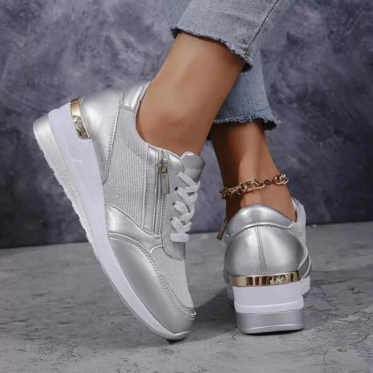 Lace Up Wedge Athletic - Lilixa.store