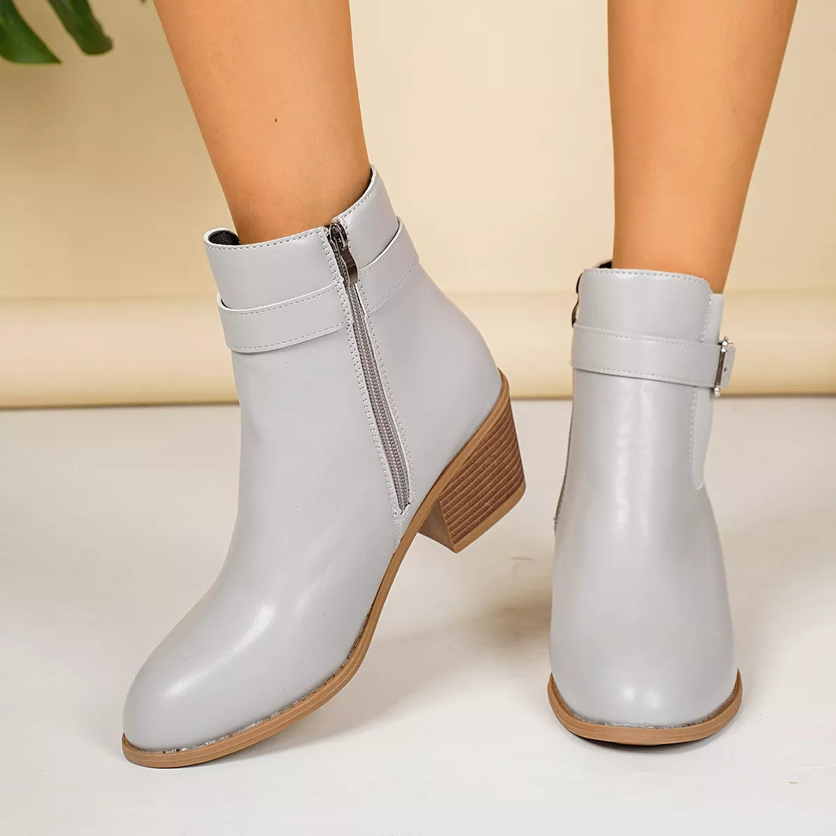 Point Toe Block Heels Boots - Lilixa.store