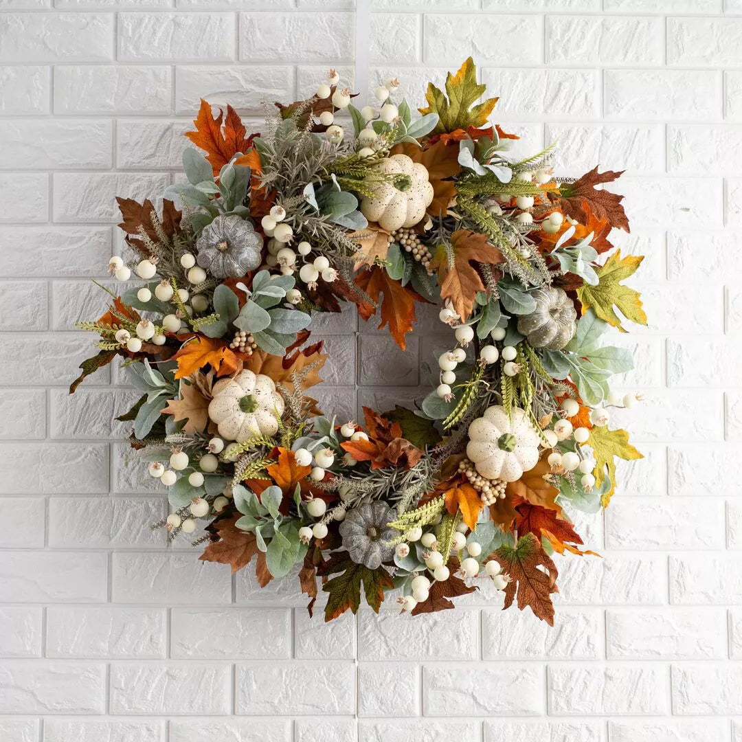Autumn Pumpkins Decorative Wreath - Lilixa.store