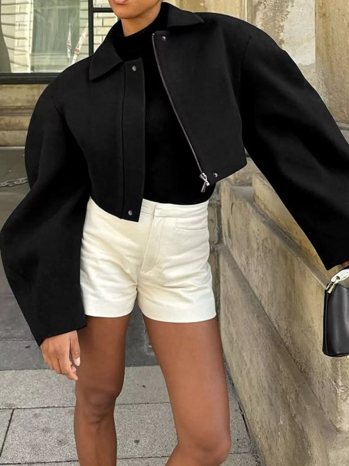 Zip Up Cropped Jacket
