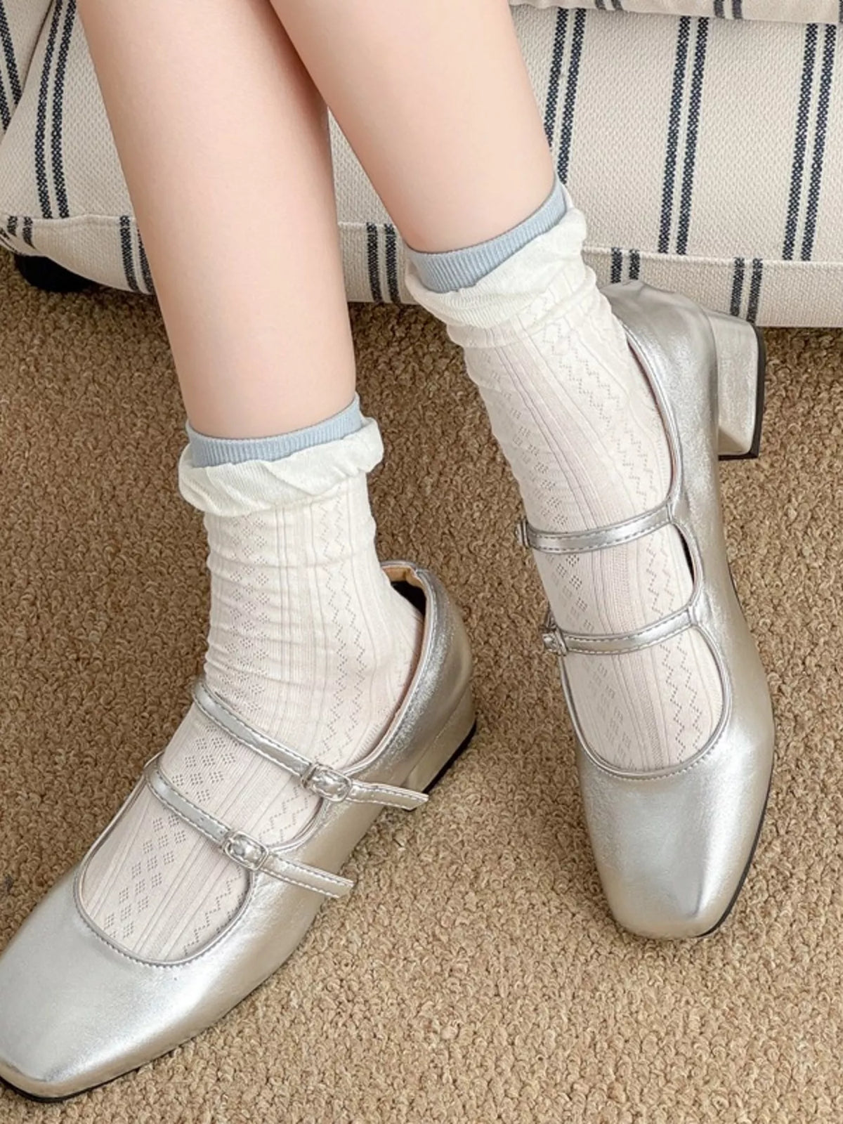 2 Pair Casual Breathable Crew Socks - Lilixa.store