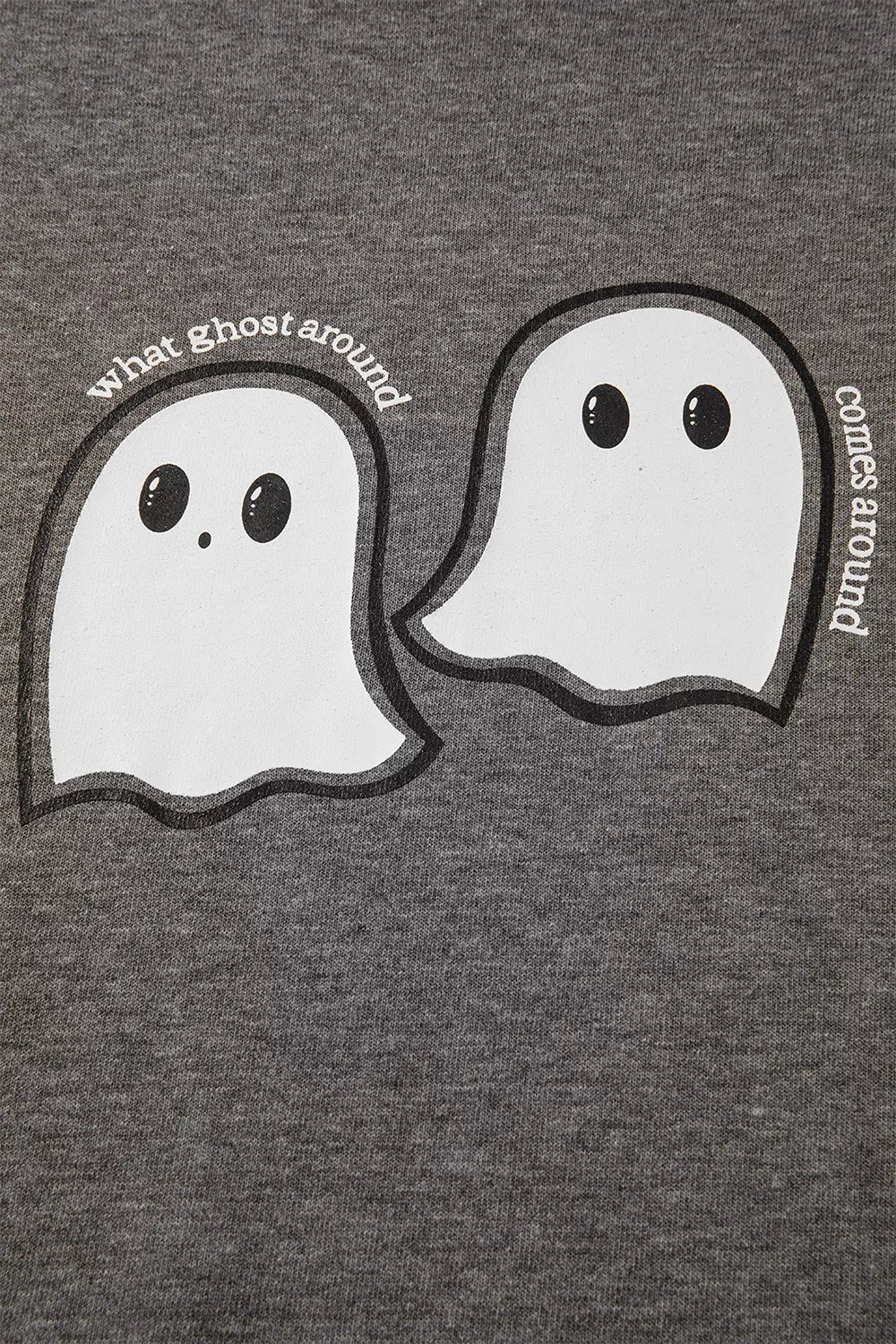 Halloween Ghost Print Mineral Wash Oversize Hoodie - Lilixa.store