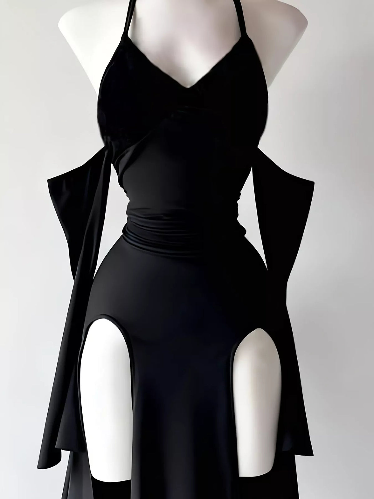 Halter Neck High-Slit Bodycon Dress, view 5