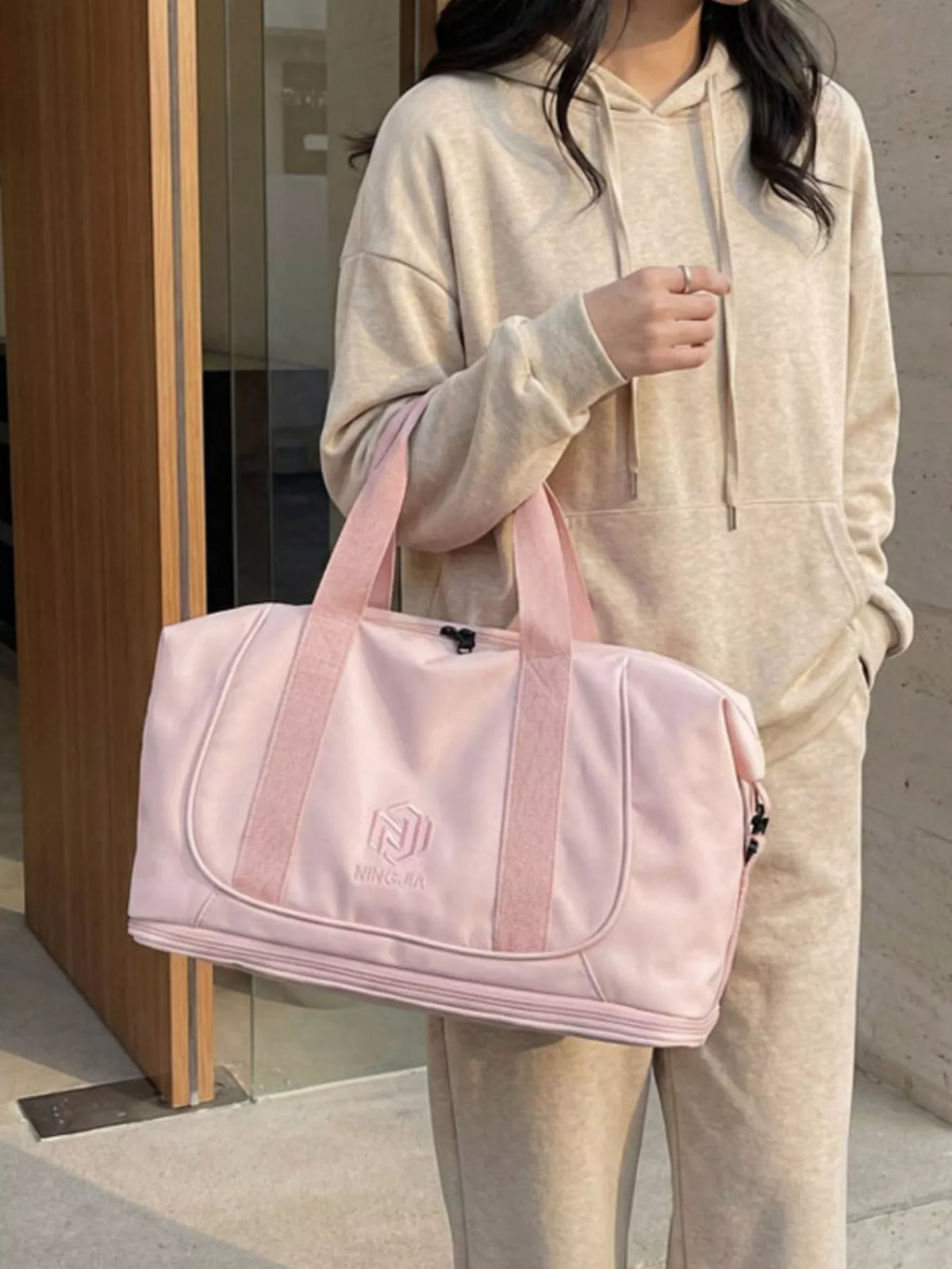 Solid Color Nylon Duffle Bag - Lilixa.store