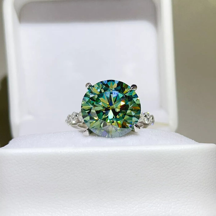 10 Carat 925 Sterling Silver Moissanite Ring - Lilixa.store