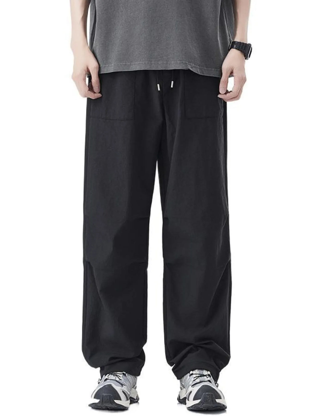 Men's Drawstring Wide Leg Pants, view 2