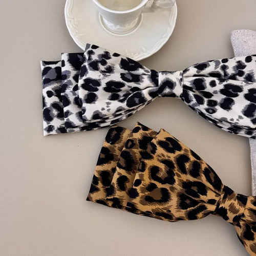 2 Piece Leopard Bow Hair Clip - Lilixa.store