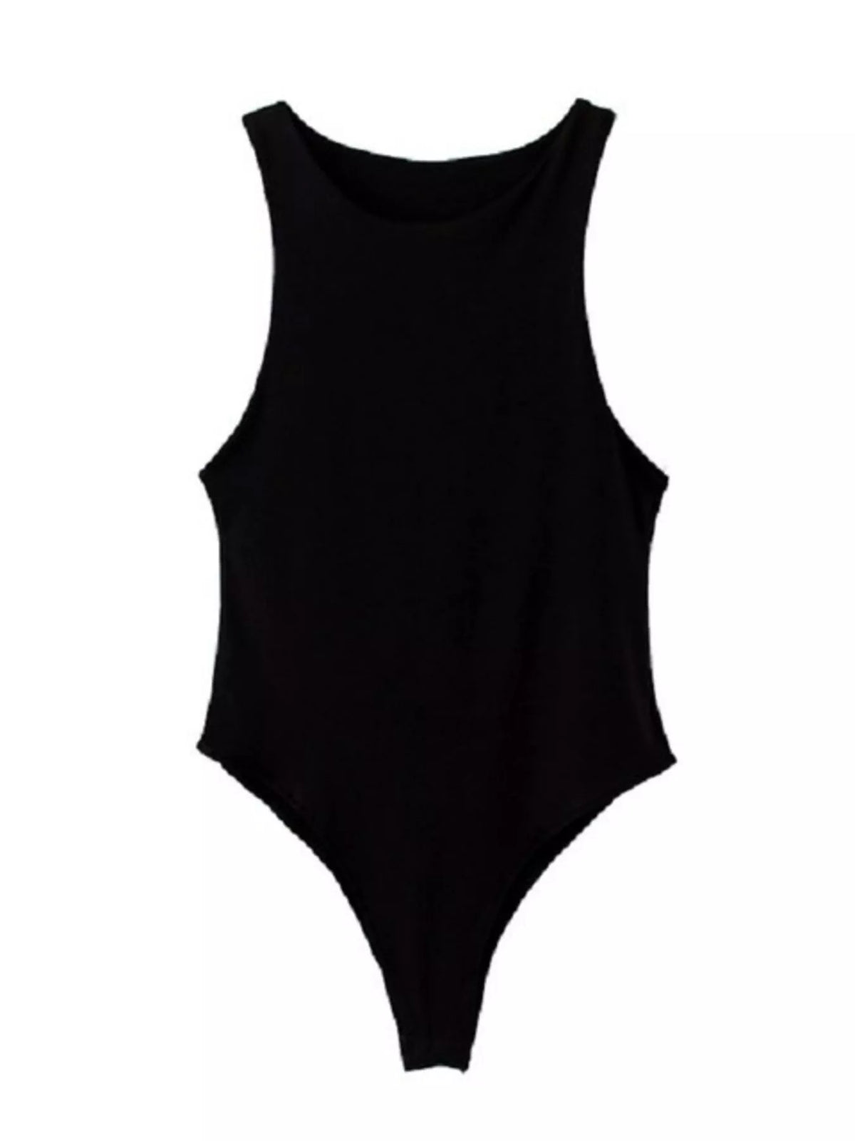 Round Neck Sleeveless Bodysuit - Lilixa.store