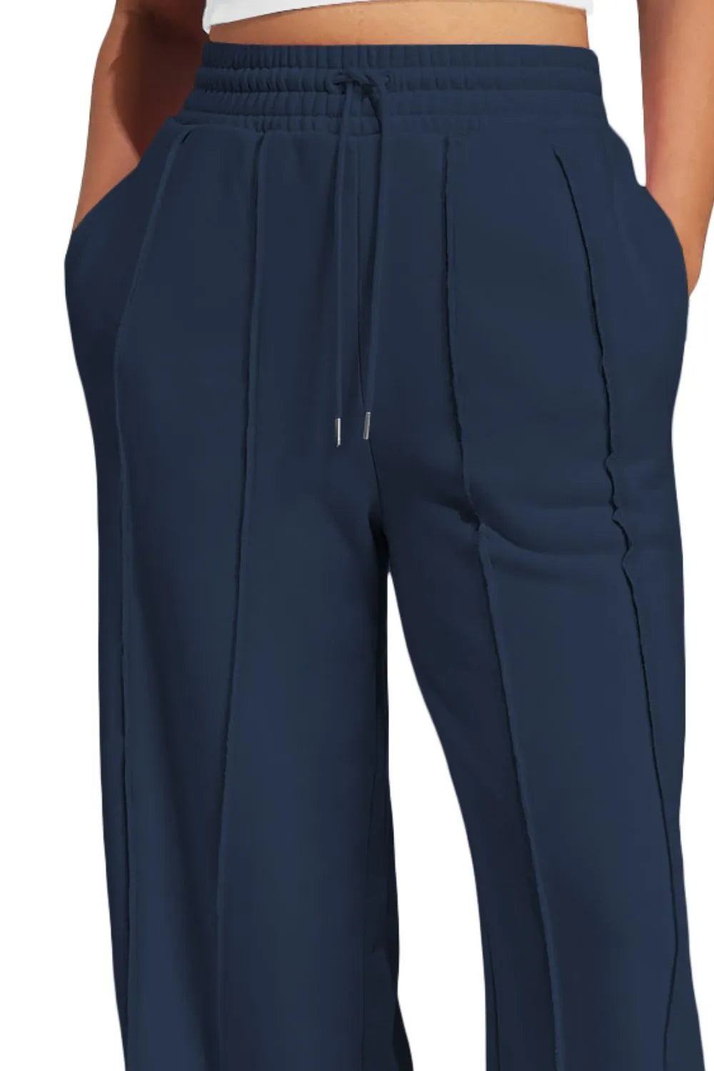 Drawstring Wide Leg Active Pants - Lilixa.store