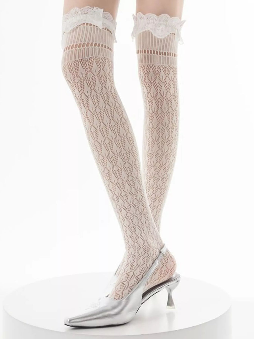 Lace Over-the-Knee Hollow-Out Stockings - Lilixa.store