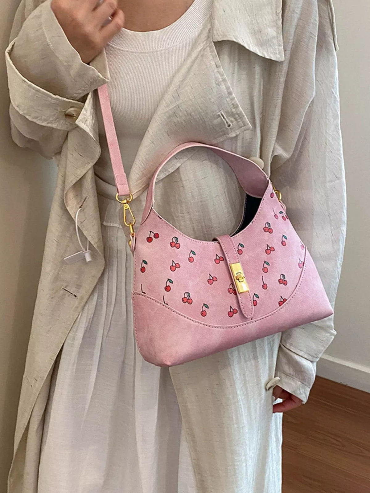 Cherry Print Crossbody Bag