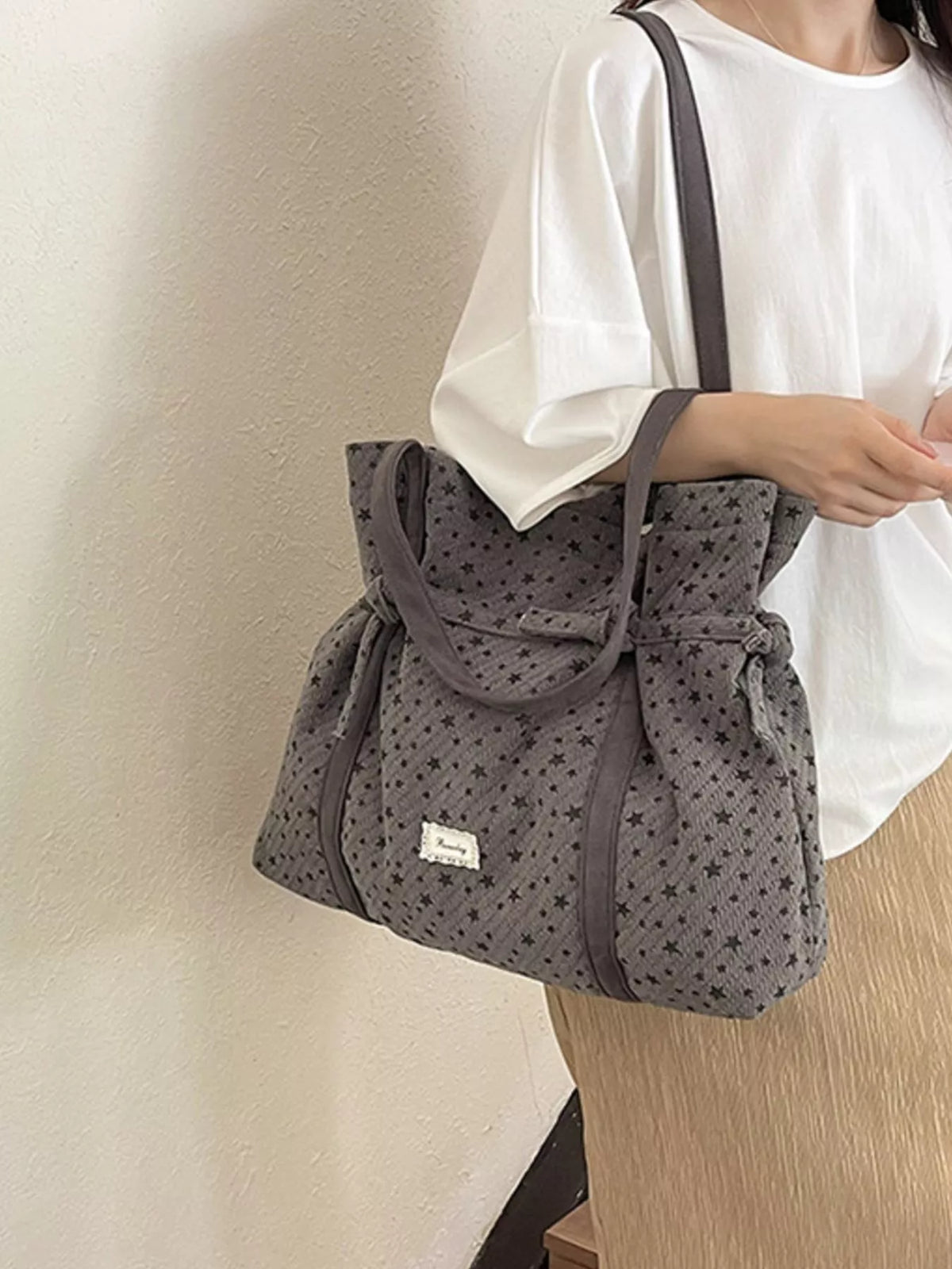 Star-Patterned Casual Shoulder Bag